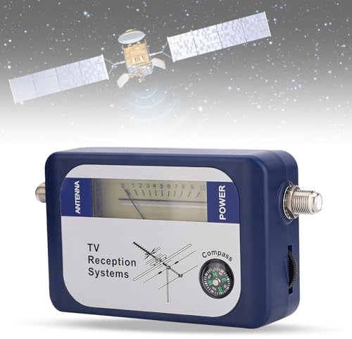 Buscador de Señal de TV Digital Mini Detector de Medidor de Señal buscador de señal de antena tv digital con Función de Retroiluminación, para Antenas Localizadores de satélites