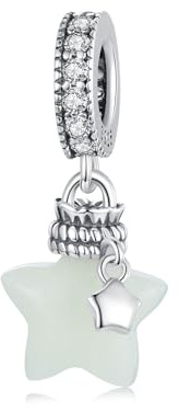 Bunter Wunschstern Anhänger Sterling Silber Perle passt für Pandora Charm Armband für Frauen