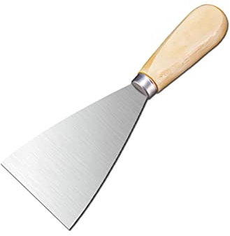 Spatola for raschietto for stucco, strumenti for cartongesso in metallo, spatola for raschietto con manico in legno massello, utilizzata for cartongesso, vernice, carta da parati, strumento for rimuov