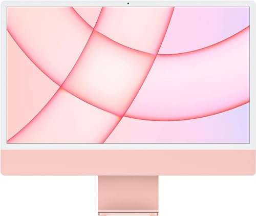 2021 Apple iMac con Apple M1 Chip con 8-core CPU (24-pollici, 8GB RAM, 256GB SSD di Memoria) (QWERTY Italian) Rosa (Ricondizionato)