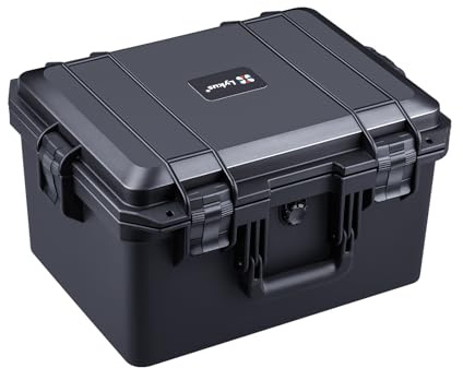 Lykus HC-4031 Wasserdichter Schaumstoffkoffer, Innengröße 37,2x27,5x21,7cm | IP67 wasserdicht, steckbarer Schaum, geeignet für Kameras, Objektive, elektronische Geräte und mehr