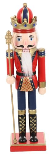 MAGICLULU Schiaccianoci in Legno Natalizio Decorazione Da Tavolo Per Natale Ornamento Di Schiaccianoci Tradizionale Figura Di Decorativa