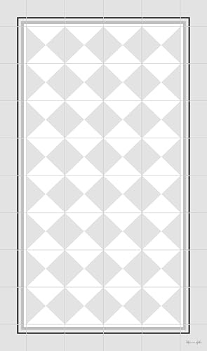DobleUve Estudio Vinyl Teppich Imperial | Grau | 65x110 cm | Waschbarer Rutschfester Küchenläufer | Kinder | Vinylboden | Vinylteppich für Wohnzimmer