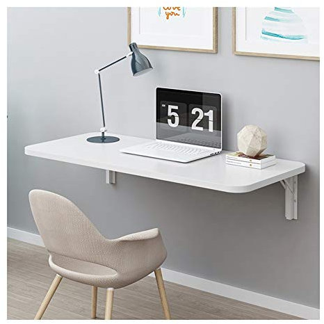 Klappbarer Klapptisch zur Wandmontage, Klapptisch, multifunktionaler Klapptisch zur Wandmontage, Beistelltisch mit großem Fassungsvermögen in der Küche, im Schlafzimmer, im Wohnzimmer, Weiß, 18 Größen
