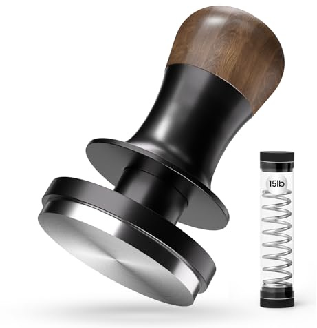 MHW-3BOMBER Espresso Tamper 53.35mm with Sound Feedback Calibrated 54mm Coffee Tamper 30lbs Tamper Tool Espresso Compatible with Breville 54mm, Flat Base T6183T