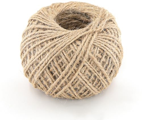 alwaiiz Juteschnur 1.5mm x 100m, Reißfest Jutegarn, Jute Kordel Geeignet für Geschenkverpackungen, Basteln und Leichte Gartenarbeit, Braun