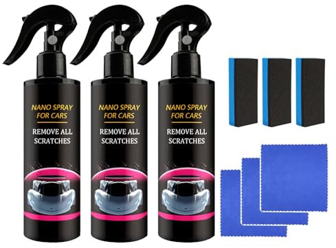 Autopolitur Politur Auto 120 ml, Keramikversiegelung Set mit Schwamm und Handtuch, Nano Autopflege Politur Ceramic Versiegelung, Auto Reiniger Poliermittel für Langanhaltenden Lackschutz & Glanz (3)