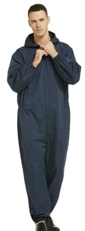 QXWD Ropa de Trabajo con Capucha de Fibra metálica Protectora contra radiación electromagnética Estación Base, Mono de protección para Taller electrónico