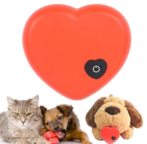 Giocattolo Battito Cardiaco Per Gatti E Cuccioli - Simulatore Realistico Calmante Per Animali Domestici, Succhietto Rilassante Per Il Battito, Peluche Con Battito Cardiaco | Giocattolo Portatile Per R