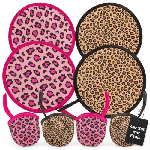 MIJOMA 4er Set Faltbare Taschenfächer mit Aufbewahrungstasche – Handfächer to go, kompakt & leicht, Ø 20 cm, ideal für unterwegs, Reisen & Festivals (Urban Jungle)