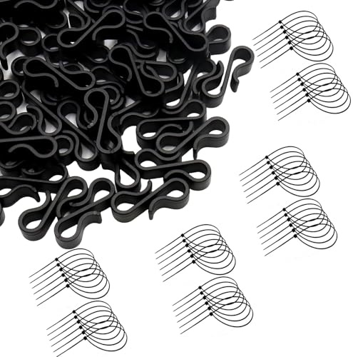 AVKGCZ Lot de 120 crochets pour sécuriser les câbles extérieurs et gérer les câbles - Clips de gouttière faciles à installer