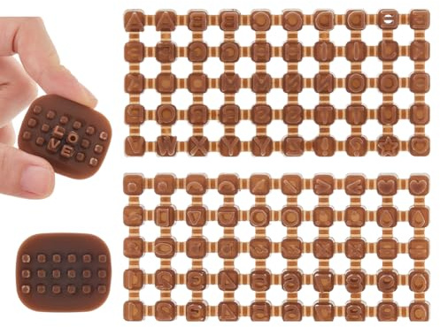 Hobbspring 6 Sets Zahlenstempel Buchstabenstempel Presse Töpferstempel Set Mit Griff Abnehmbare Mini 3D DIY Backprägewerkzeuge Für Fondant Keramik Polymer Kekse DIY Basteln