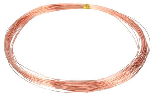 QUARKZMAN 99,9% Massiver Blanker Kupferdraht, Weicher Reiner Kupfer Basteldraht 30 Fuß 25 Gauge (0,45mm) Für Basteln Schmuckherstellung Elektrokultur Gartenarbeit (9m)
