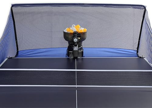 LLOZoo Robot da Ping Pong, Macchina Automatica per servire Palline da Ping Pong, con velocità Regolabile+ 36 opzioni di Rotazione,Contiene 110 Palline da Ping Pong,per Allenamento/Pratica,C