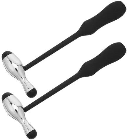 Healvian 2pezzi Martello per Esame Neurologico con Manico lungo Strumento Percussione per Test dei Riflessi Tendinei Profondi Martello Diagnostico Portatile per Cliniche e Formazione