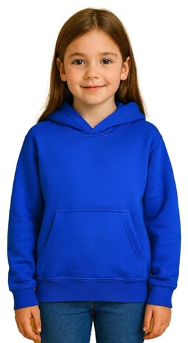 A2Z 4 Kids Tie Dye Hoodie Fleece - Plain Sweat Hoodie Royal 9-10