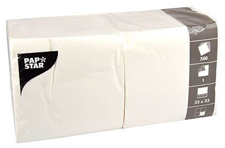 Papstar 12391 Servietten, Tissue, weiß, 33x33 cm, 2500 Stück