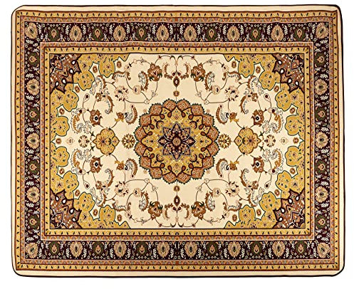 Stagecaptain DTO-1620 Drum Teppich Oriental - Großer Schlagzeugteppich - 160 x 200 cm - Dicht gewebte Oberfläche - rutschfeste Unterseite - Mit Klettband - Transporttasche - Braun