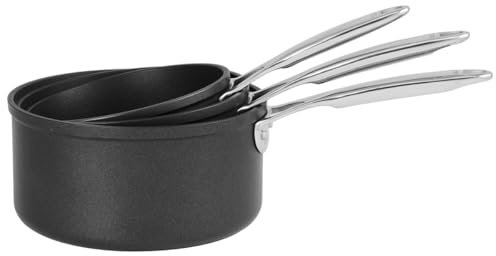 Cristel | Série De 3 Casseroles Aluminium Castel'Pro Noir