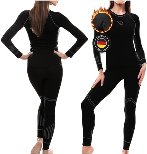 Diasports Skiunterwäsche Damen | atmungsaktive Thermounterwäsche Set | Warme Funktionsunterwäsche Damen bestehend aus Thermohose und Thermoshirt Langarm | Thermal Underwear for Women |