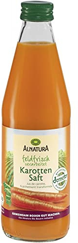 ALNATURA - Jus de Carotte Fraîchement Pressé 330ml - Boisson Biologique pour une Alimentation Saine - Idéal pour la Diététique et la Nutrition - Lot De 4 - Vendu Par Lot