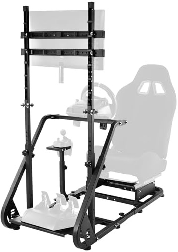 Dardoo Racing Simulator Cockpit Frame with Monitor Mount Fit for Logitech G923,Thrustmaster Wheels,Compatible with Xbox One,Not Include Wheel,Pedal,Display and Seat
