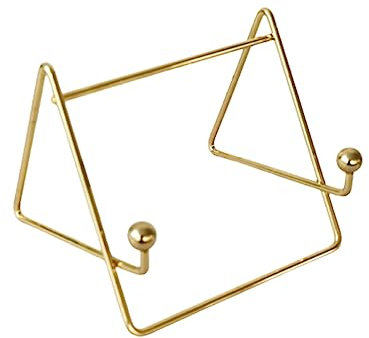 ARFUKA Book Stand Recipe Cookbook Holder Easel Stand Stainless Steel Reading Recipe Cookbook Tablet Holder for Documents, Magazines and Tablets Gold