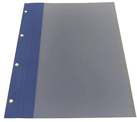 Bilanzmappe blau, 100er Pack, 4 fach geöst, Schnellheftermechanik, Ösenfarbe gold, mit satinierter Folie