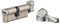 THIRARD - Cilindro de cerradura con botón de 40 BTx40 mm, sistema de seguridad con acabado de níquel, uso puerta de entrada, fabricado en Francia. Incluye 4 llaves planas reversibles