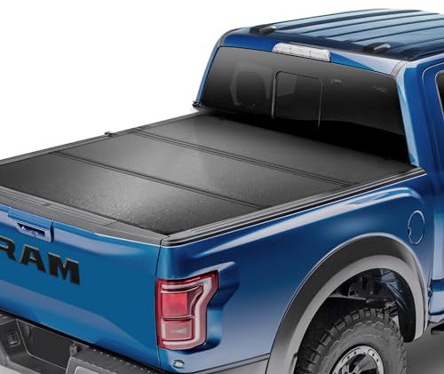 VEVOR Dreifach Faltbare Ladeflächenabdeckung, Kompatibel mit 2015-2024 Ford F-150, 6,5' (79) Ladefläche, Passt nur zu 6,5' x 5,4' (79 x 65,2) Innenladefläche, 400 lbs Tragkraft, LED-Licht