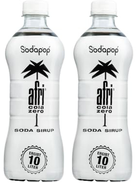 Sodapop Sirup afri cola ohne Zucker, schnell & einfach zubereitet, 1 Flasche ergibt 10 L Fertiggetränk, 500 ml (Packung mit 2)