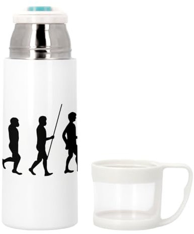 Bouteille thermo en Inox avec Tasse Intégrée - Evolution Percussion Classique Orchestre Timbales Instrument Musicien - 350ml - Bouteille Isotherme