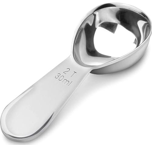 Cuchara de café de acero inoxidable Cuchara medidora duradera con mango corto y grueso para frotar té de café en polvo, harina de azúcar