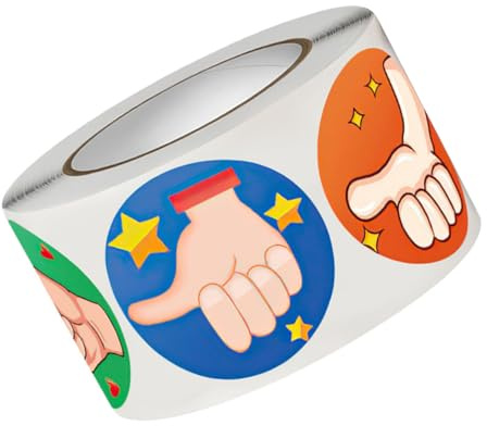 Operitacx Belohnungsaufkleber Rolle 1 Zoll Langlebig Mit Daumenmotiven Positive Motivationssticker Für Kindergarten Und Schule Zur Von Kindern