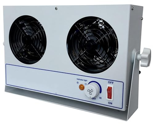 Ventilador ionizador antiestático electrostático, elimina la estática para impresión, embalaje, pulverización de plástico y desmoldado con flujo de aire ajustable