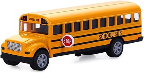 PyrrlicToy School Bus Toys, Yellow Mini Toy Buses,1:16 Alloy Puck Back School Bus for Kids,Metal Vehicles Toy,Model Cars Metal Vehicles for Kids Girls Boys Party Birthday Gift
