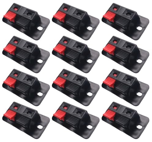 BESPORTBLE Set 30 Connettori per Altoparlanti a 2 Vie Terminale a Vite, Morsetti per Cavi Audio per Casse Acustiche e Subwoofer, Accessori per Collegamento Audio Domestico