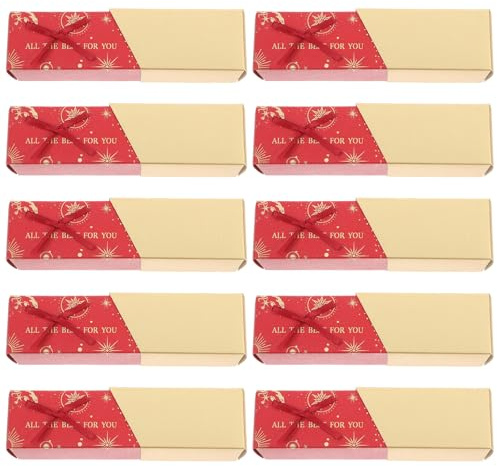 VICASKY Geschenkboxen Vielseitig und Einfach zu Tragen 10 Rechteckige aus Papier mit Elegantem Design als Pralinenschachtel für Hochzeiten und Partys