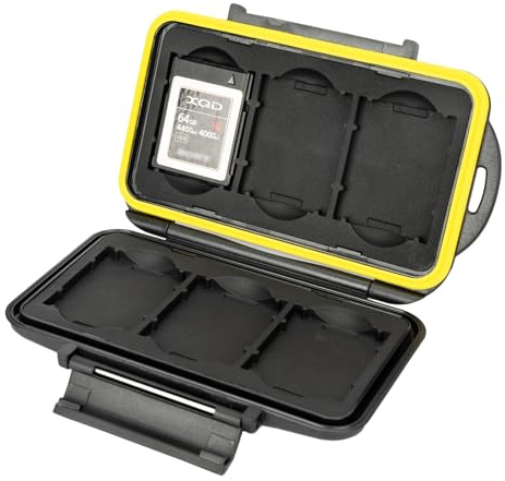 JJC Sturdy and Rigid Memory Card Storage Case fits 6 x XQD CFexpress Type B Cards