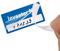 LEMAX® Inventaretikett Eigentum, schwarz, Folie, Klappkaschierung, 50x25mm, 8 Stück