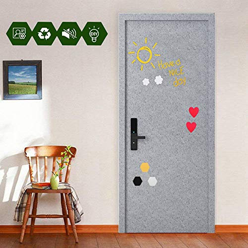 Autocollants de Porte 2mm Épaisseur Panneaux Insonorisants Acoustique d'isolation Auto adhésif pour Décoration Maison, Gris Clair Le Soleil