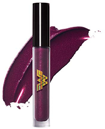 Revlon x WW84 Wonder Woman Warrior Glitter Lipcolor, Transforming Matte to Shimmer Full Coverage Liquid Lipstick in Purple, 002 Gear Up