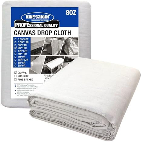 Kingorigin - Panno di tela per pittura, 2,7 x 3,7 m, per pittura e pittura