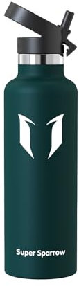 Super Sparrow Borraccia Termica, Ultraleggero Acciaio Inox 18/10 Bottiglia Termica - 750ml - Senza BPA Borracce, Thermos per Bambini, Scuola, Sport, Campeggio, Yoga, Palestra, Ciclismo