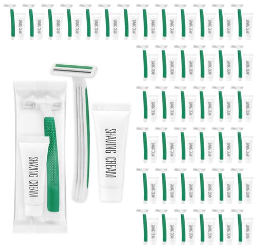 50 Disposable Razors in Bulk,Green Razors Individually Wrapped Bulk