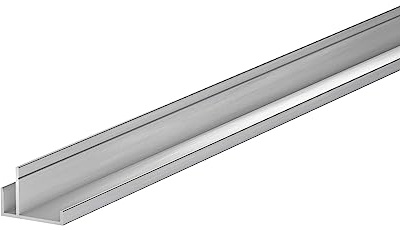 Gartenwelt Riegelsberger Alu-Bodenprofil Blendenhalter 35,4x30x1950 mm | Blendensystem für Plattenlager & Keramikplatten 2 cm | Made in Germany