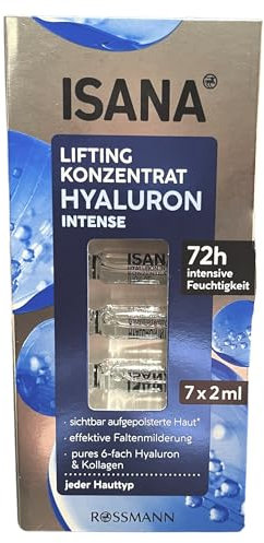 ISANA Lifting Hyaluron Intense Lot de 7 ampoules de sérum pour le visage 7 x 2 ml