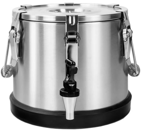Mega-M Termo de Acero Inoxidable de 10L con Grifo. ¡Contenedor Gastronómico para Servir y Transportar Bebidas y Sopas de Forma Segura!