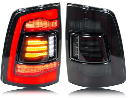 Xunder LED Rückleuchten passend für Ram 2008-2012 4th Gen 1500 Montage Gelber Blinker [Nur für Halogenmodell geeignet]