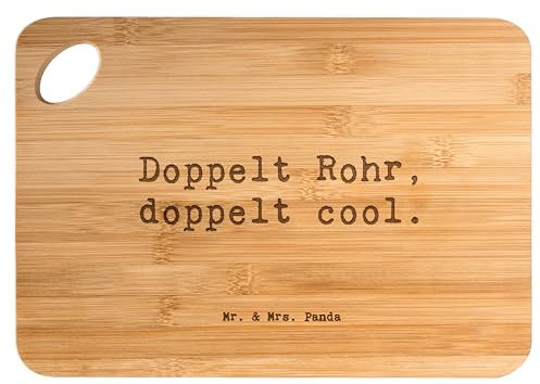Mr. & Mrs. Panda Bambus - Schneidebrett Spruch Fagott Doppelt, Küchenbrett, doppelt Rohr, Klassische Musik, Hackbrett, Orchester,